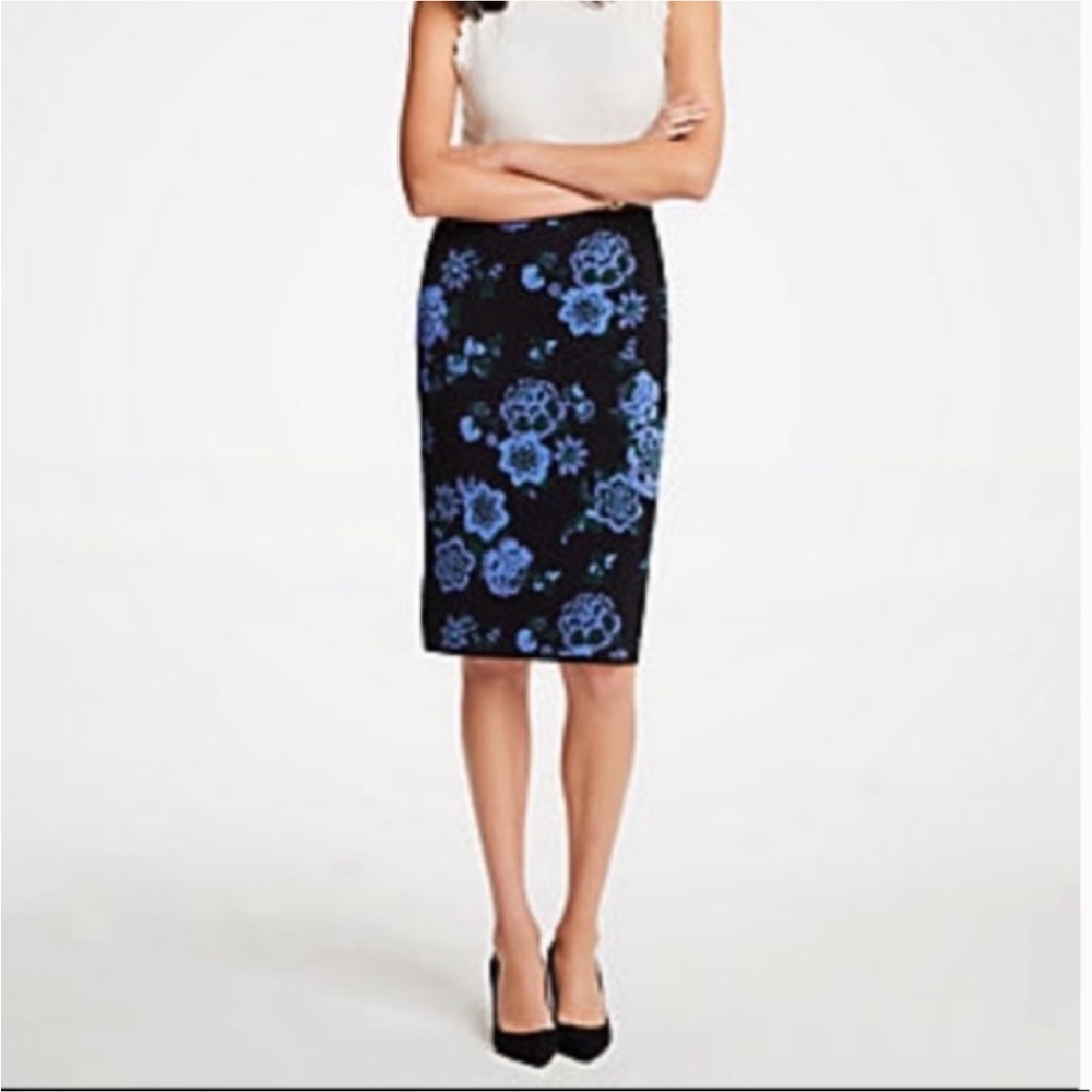 Ann Taylor floral stretch skirt XS